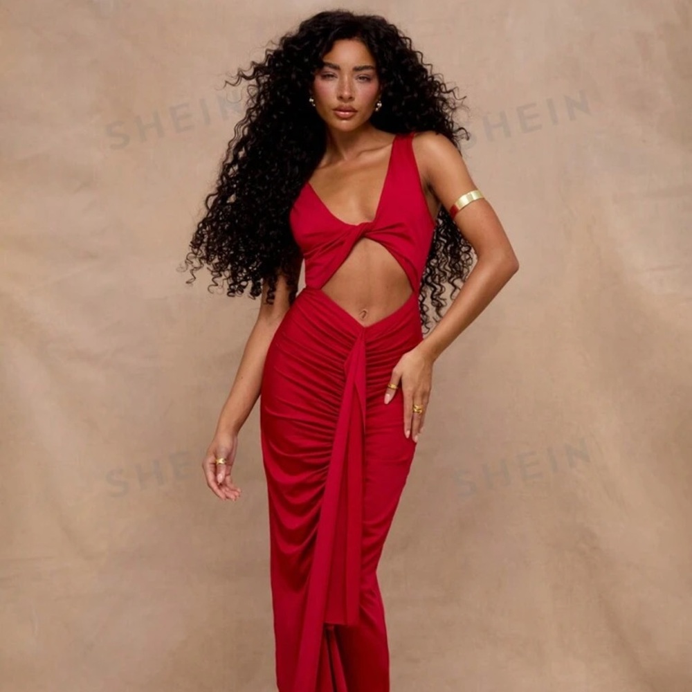 SOLD New MUSERA dress from SHEIN RED SMALL cut out Valentine’s Day Dinner